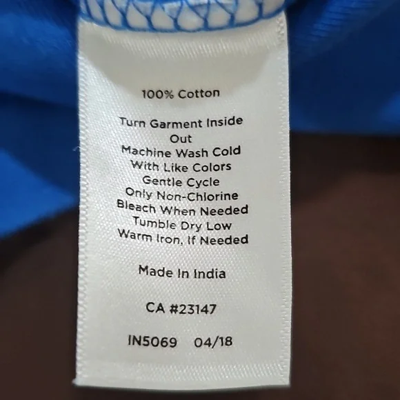 Talbot’s Short Sleeve Lace Trim Interlock Cotton Shift Dress Blue Size Petite M - Picture 6 of 8